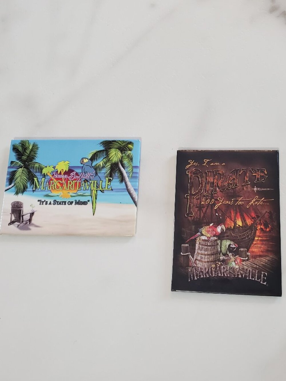 2 Jimmy Buffett Margaritaville Magnets
